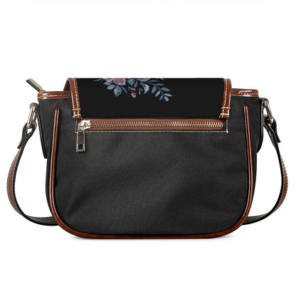 Embroidery Tiger And Flower Print Saddle Bag