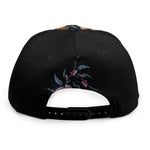 Embroidery Tiger And Flower Print Snapback Cap