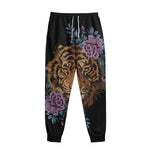 Embroidery Tiger And Flower Print Sweatpants