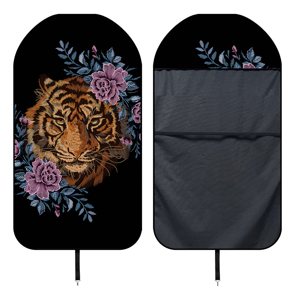 Embroidery Tiger And Flower Print Waterproof Car Seat Cover