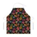 Embroidery Tropical Pattern Print Adjustable Apron