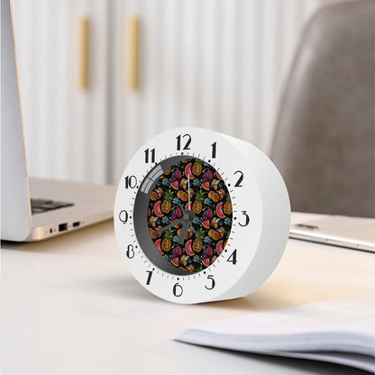 Embroidery Tropical Pattern Print Alarm Clock