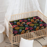Embroidery Tropical Pattern Print Baby Crib Sheet