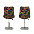 Embroidery Tropical Pattern Print Bar Stool Covers
