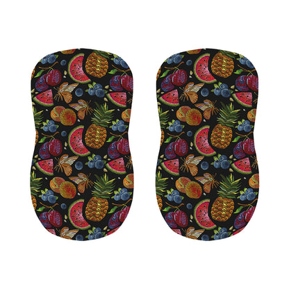 Embroidery Tropical Pattern Print Bar Stool Covers