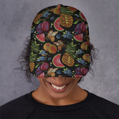 Embroidery Tropical Pattern Print Baseball Cap