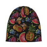 Embroidery Tropical Pattern Print Beanie