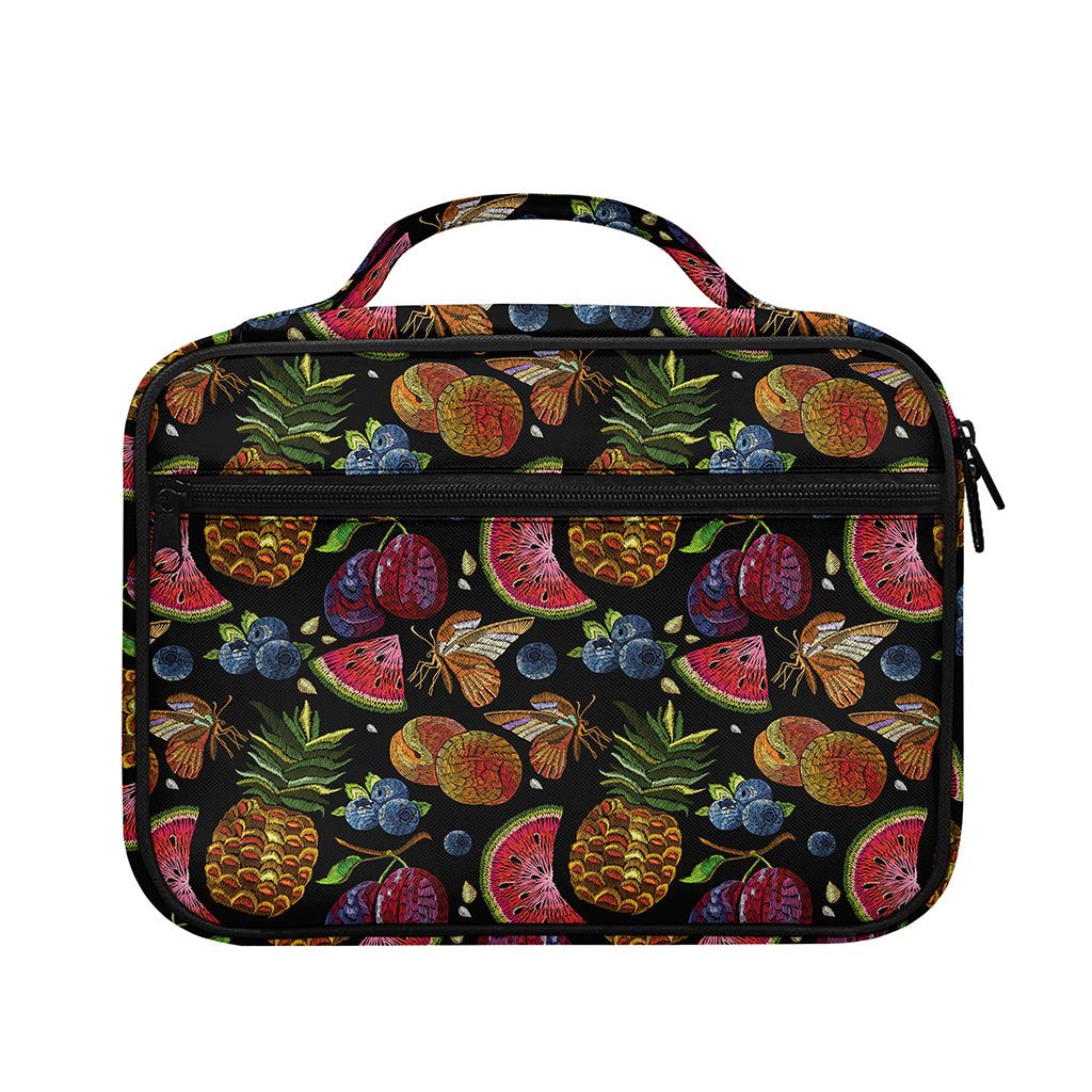 Embroidery Tropical Pattern Print Briefcase Bible Bag