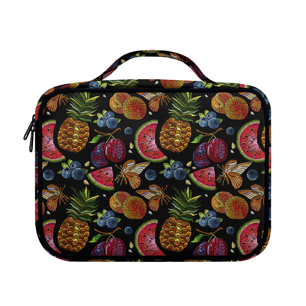 Embroidery Tropical Pattern Print Briefcase Bible Bag