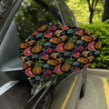 Embroidery Tropical Pattern Print Car Side Mirror Covers