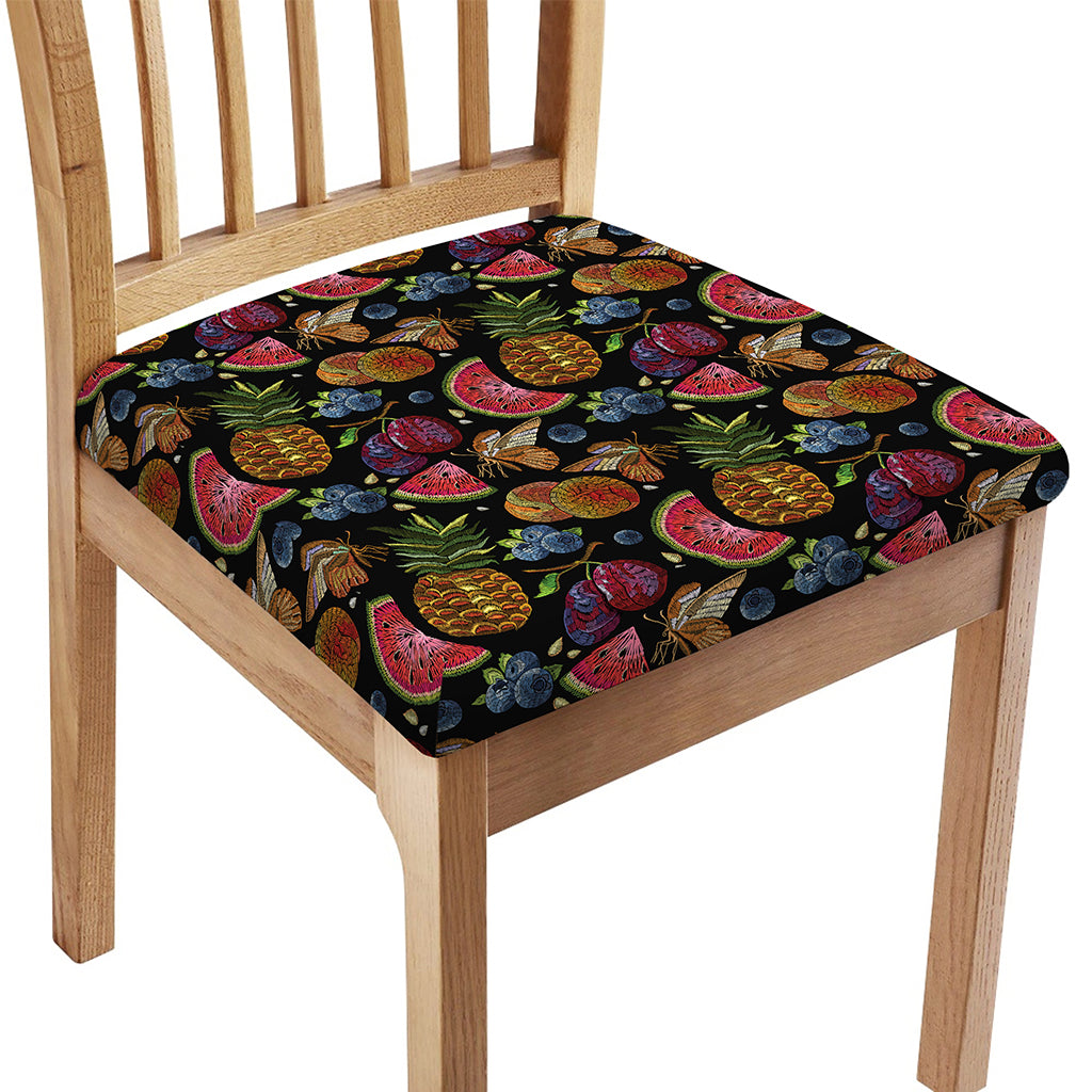 Embroidery Tropical Pattern Print Chair Cushion Cover