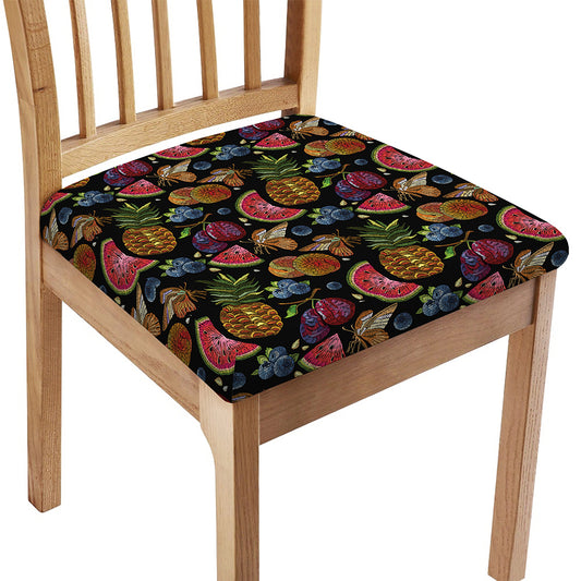 Embroidery Tropical Pattern Print Chair Cushion Cover