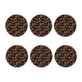 Embroidery Tropical Pattern Print Coaster Set