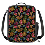 Embroidery Tropical Pattern Print Crossbody Lunch Bag