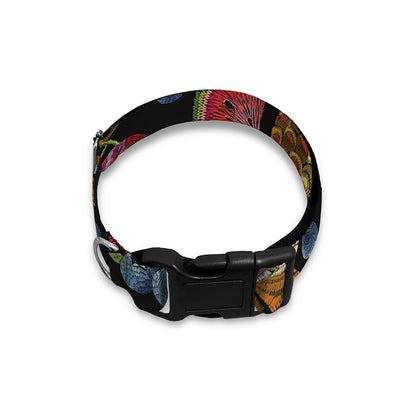 Embroidery Tropical Pattern Print Dog Collar