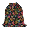 Embroidery Tropical Pattern Print Drawstring Bag