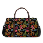 Embroidery Tropical Pattern Print Duffle Bag