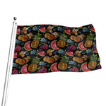 Embroidery Tropical Pattern Print Flag