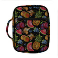 Embroidery Tropical Pattern Print Front Pocket Bible Bag