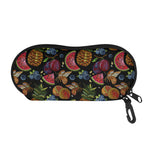 Embroidery Tropical Pattern Print Glasses Case