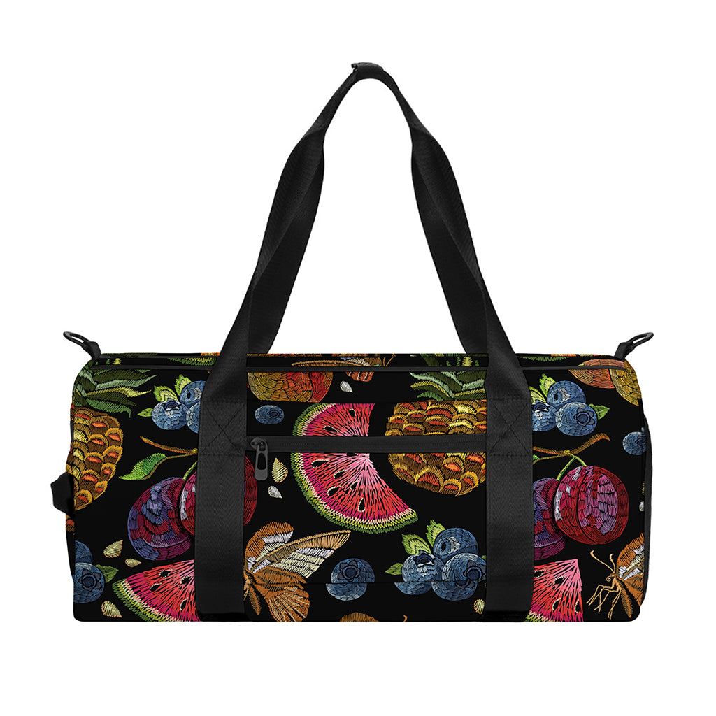 Embroidery Tropical Pattern Print Gym Bag