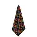 Embroidery Tropical Pattern Print Hand Towel