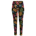 Embroidery Tropical Pattern Print High-Waisted Pocket Leggings