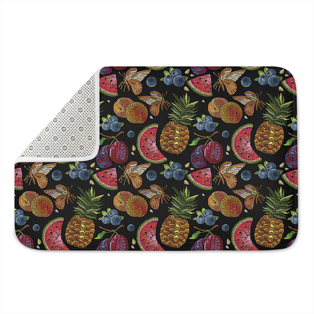 Embroidery Tropical Pattern Print Indoor Door Mat