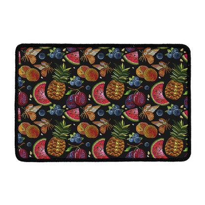 Embroidery Tropical Pattern Print Kitchen Mat