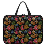 Embroidery Tropical Pattern Print Laptop Sleeve With Handle