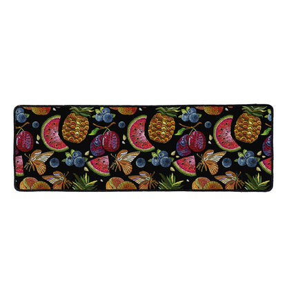 Embroidery Tropical Pattern Print Long Kitchen Mat