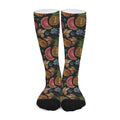 Embroidery Tropical Pattern Print Long Socks