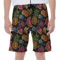 Embroidery Tropical Pattern Print Men's Beach Shorts