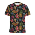 Embroidery Tropical Pattern Print Men's Athletic T-Shirt