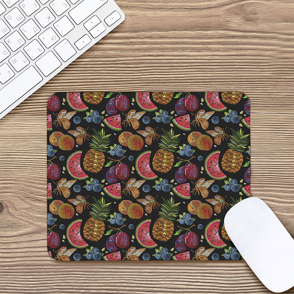 Embroidery Tropical Pattern Print Mouse Pad