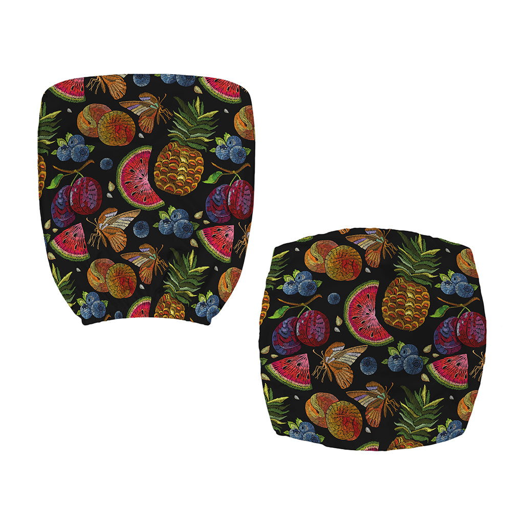 Embroidery Tropical Pattern Print Office Chair Cover