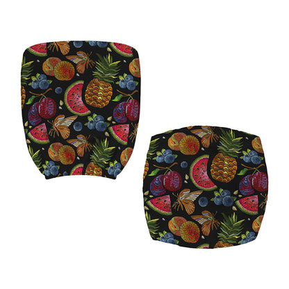 Embroidery Tropical Pattern Print Office Chair Cover