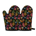 Embroidery Tropical Pattern Print Oven Mitts