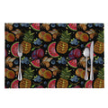 Embroidery Tropical Pattern Print Placemat