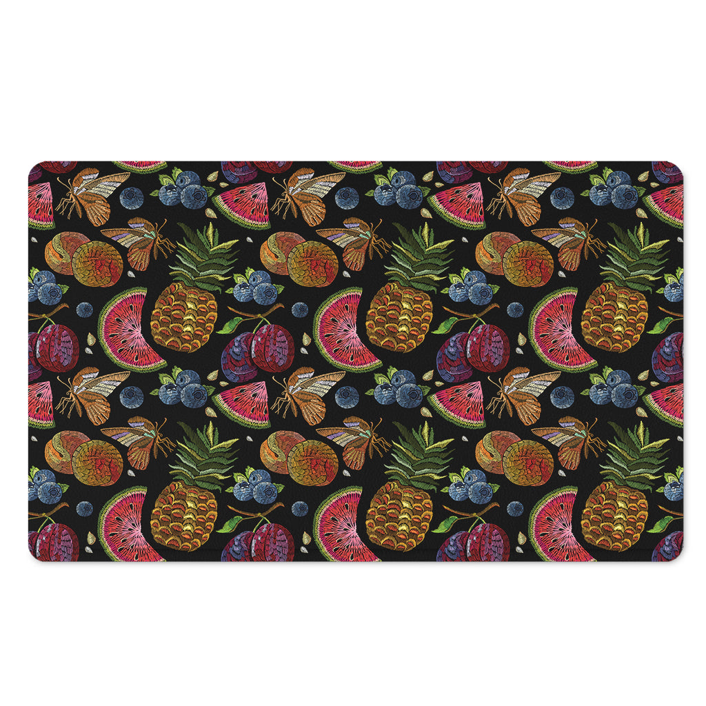 Embroidery Tropical Pattern Print Polyester Doormat