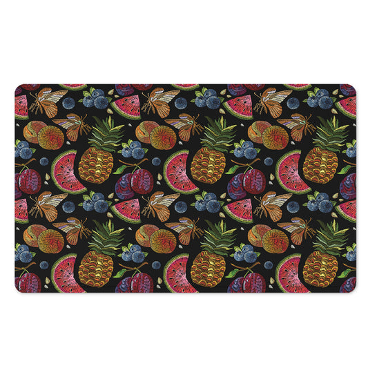 Embroidery Tropical Pattern Print Polyester Doormat