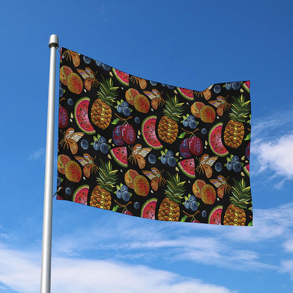 Embroidery Tropical Pattern Print Polyester Flag