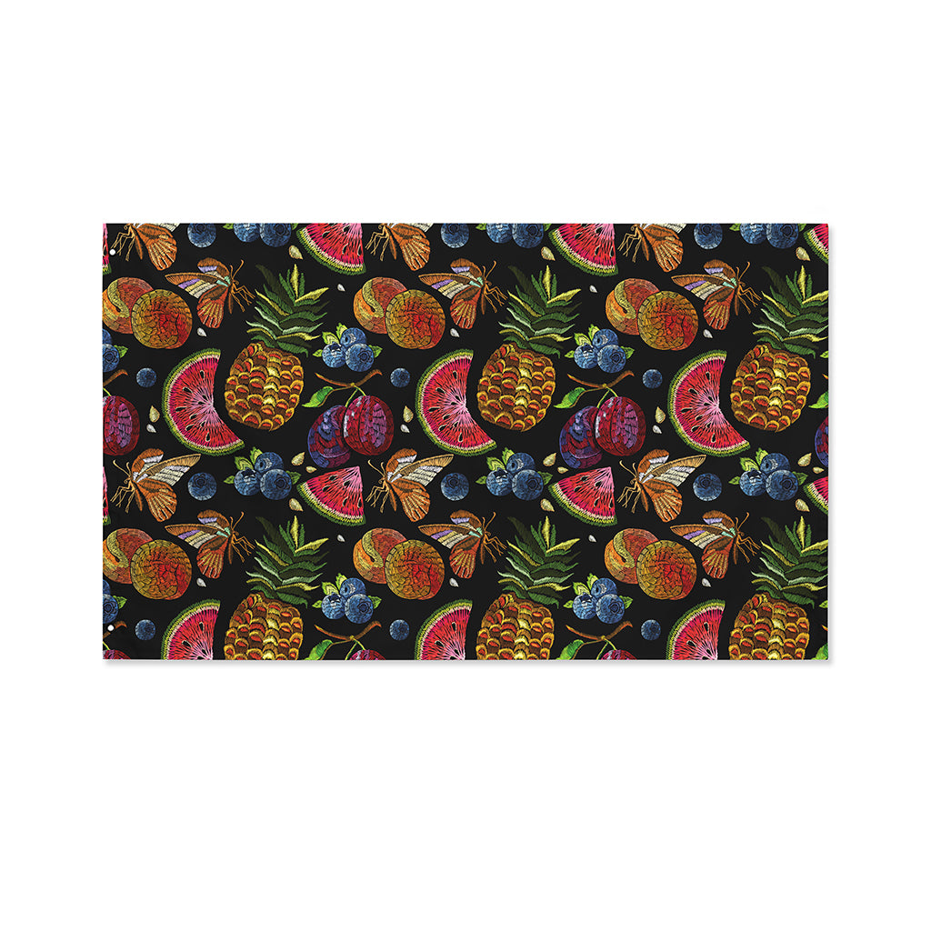Embroidery Tropical Pattern Print Polyester Flag