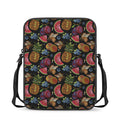 Embroidery Tropical Pattern Print Rectangular Crossbody Bag