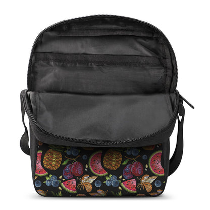 Embroidery Tropical Pattern Print Rectangular Crossbody Bag