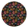 Embroidery Tropical Pattern Print Round Blanket