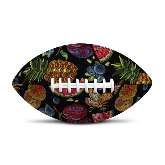 Embroidery Tropical Pattern Print Rugby Ball