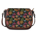 Embroidery Tropical Pattern Print Saddle Bag