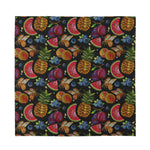 Embroidery Tropical Pattern Print Silk Bandana