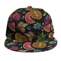 Embroidery Tropical Pattern Print Snapback Cap